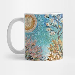 Nature's Mosaic Tapestry: Van Gogh's Inspired Landscape Mug